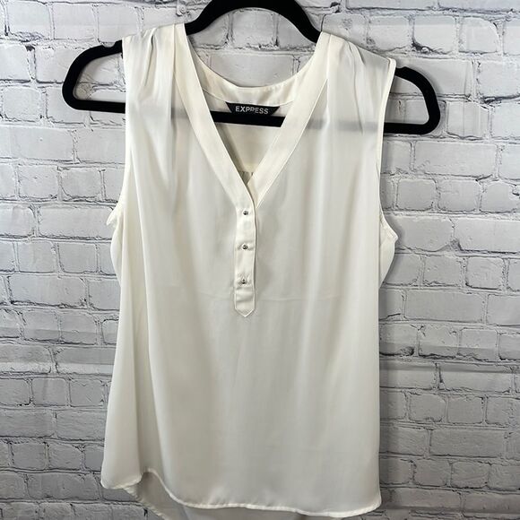 🌟 Express White Silky Tank - Size Small - Picture 1 of 5